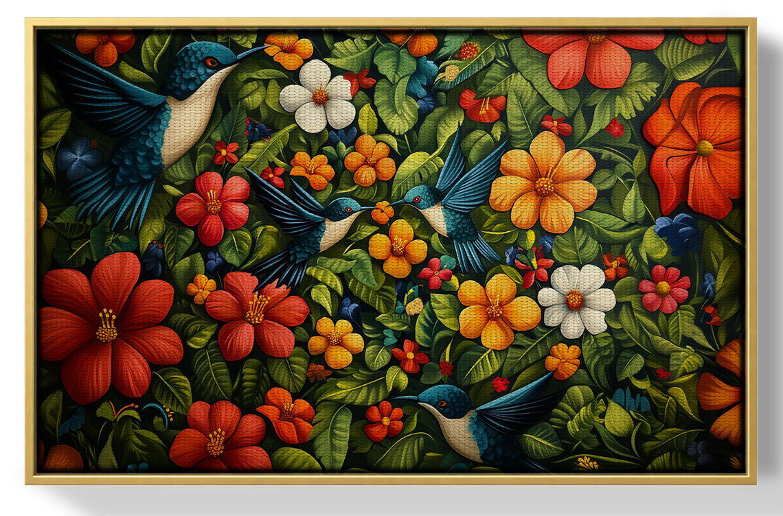 Tropical Flower Bird Black Caribbean wall art view 37