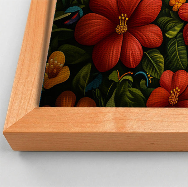 Tropical Flower Bird Black Caribbean wall art view 46