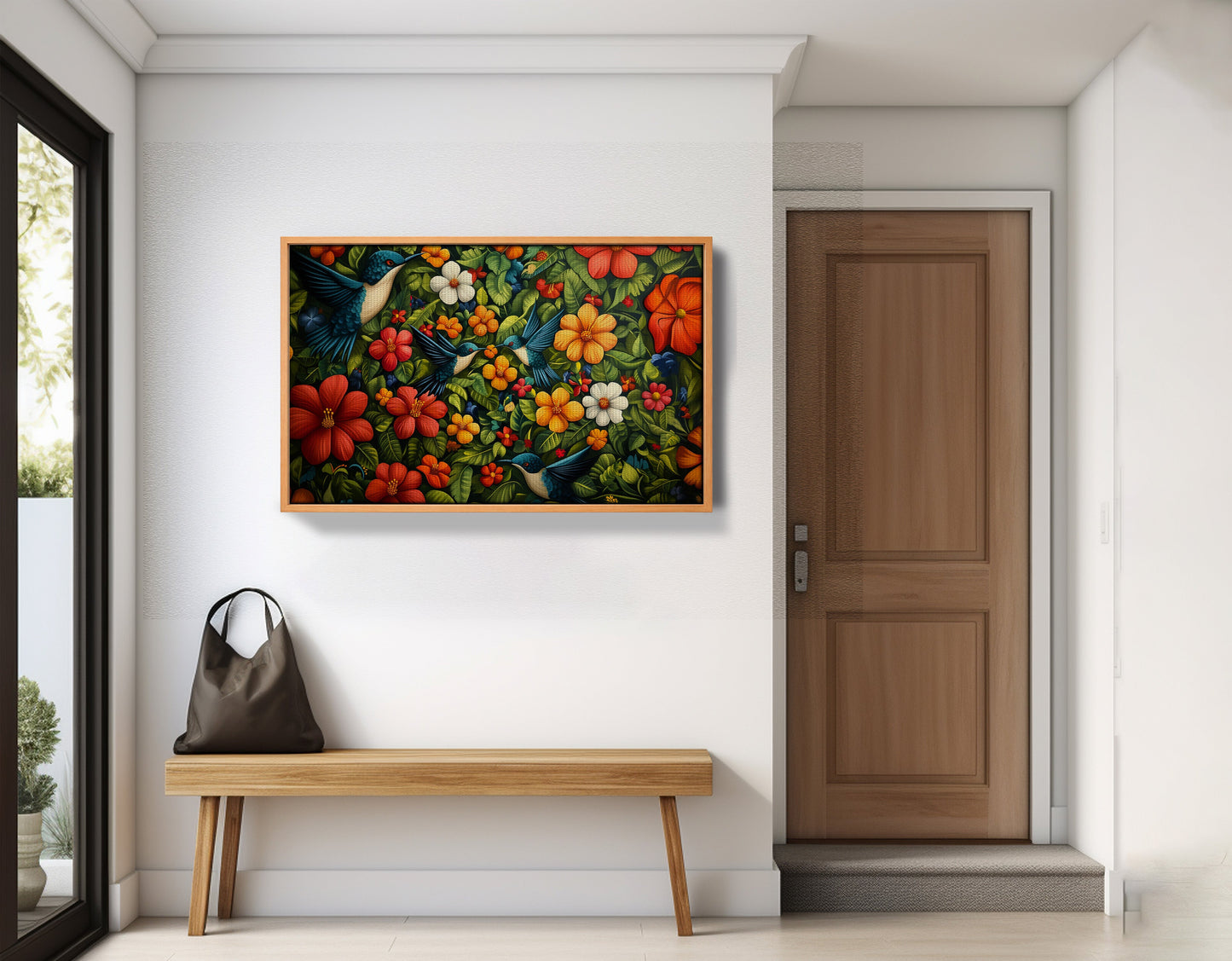 Tropical Flower Bird Black Caribbean wall art view 47