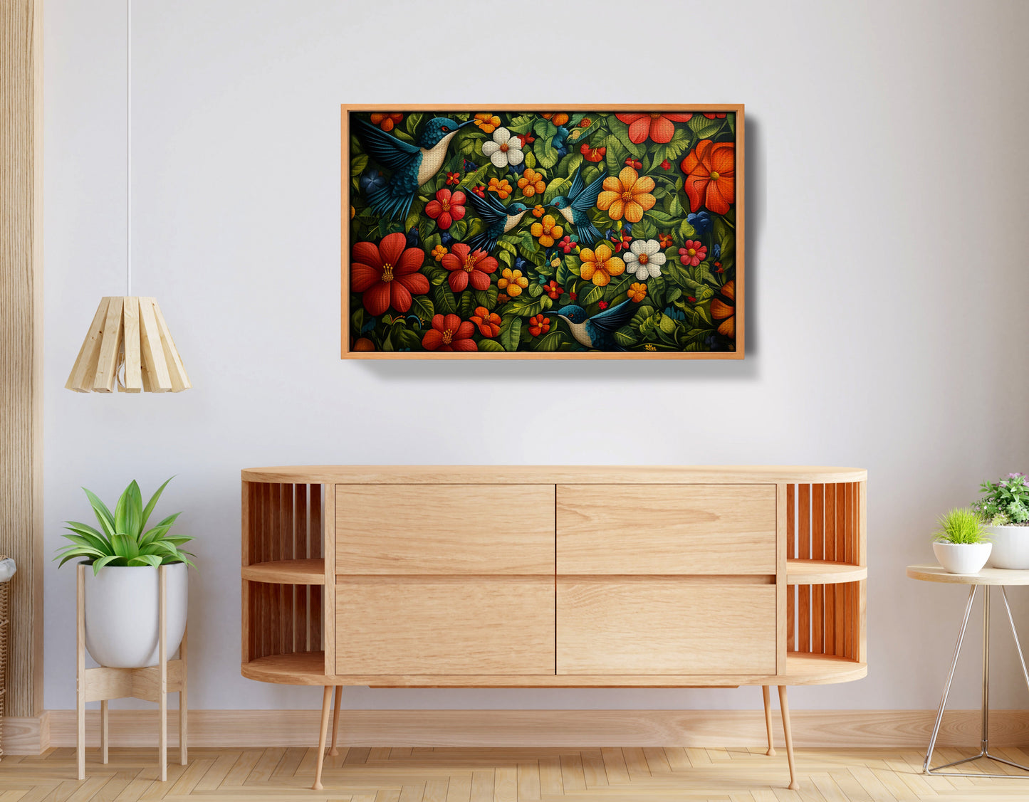 Tropical Flower Bird Black Caribbean wall art view 44