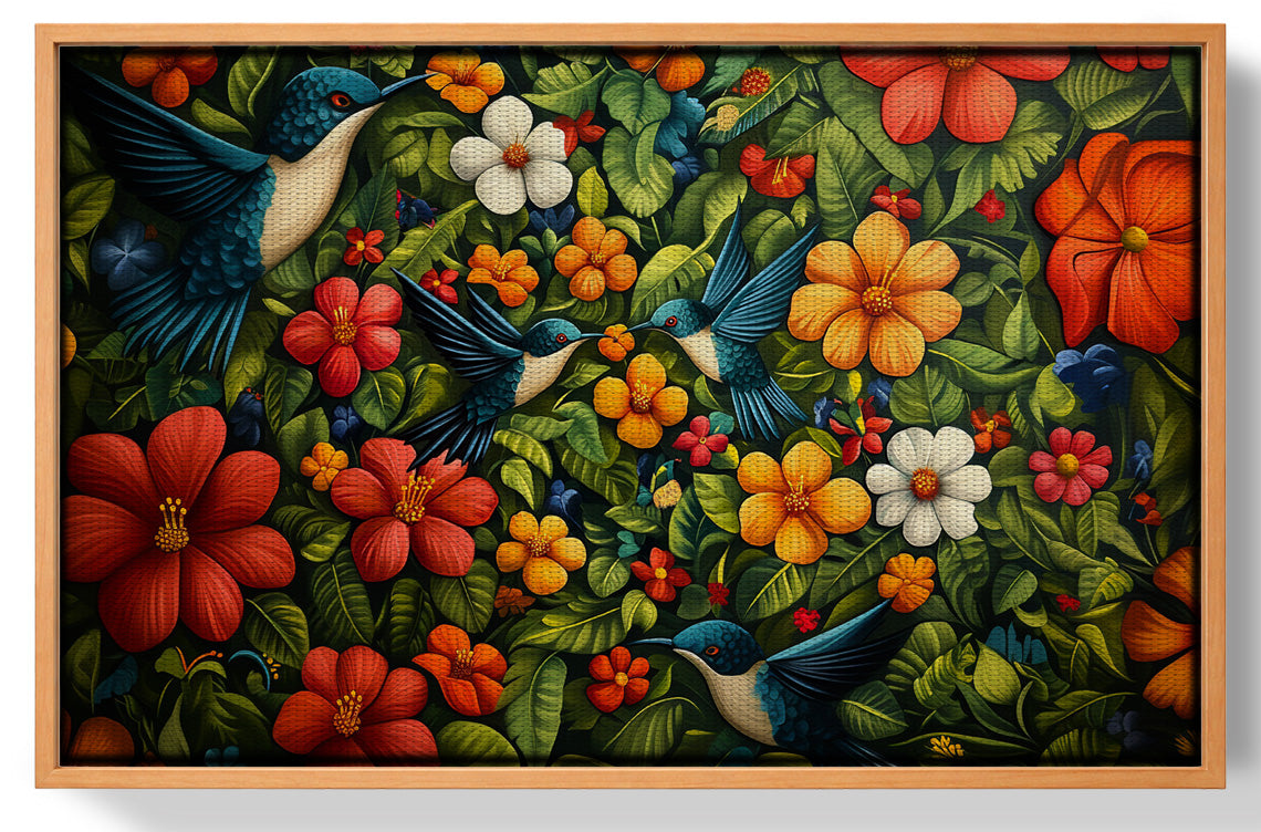 Tropical Flower Bird Black Caribbean wall art view 43