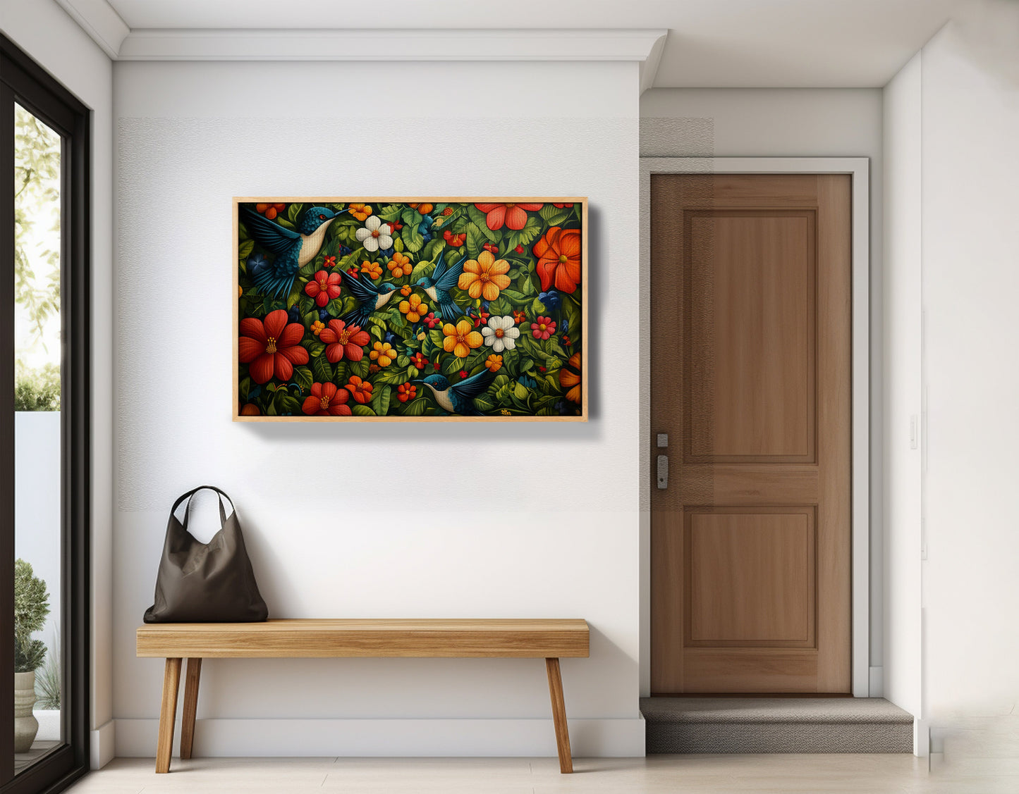 Tropical Flower Bird Black Caribbean wall art view 53