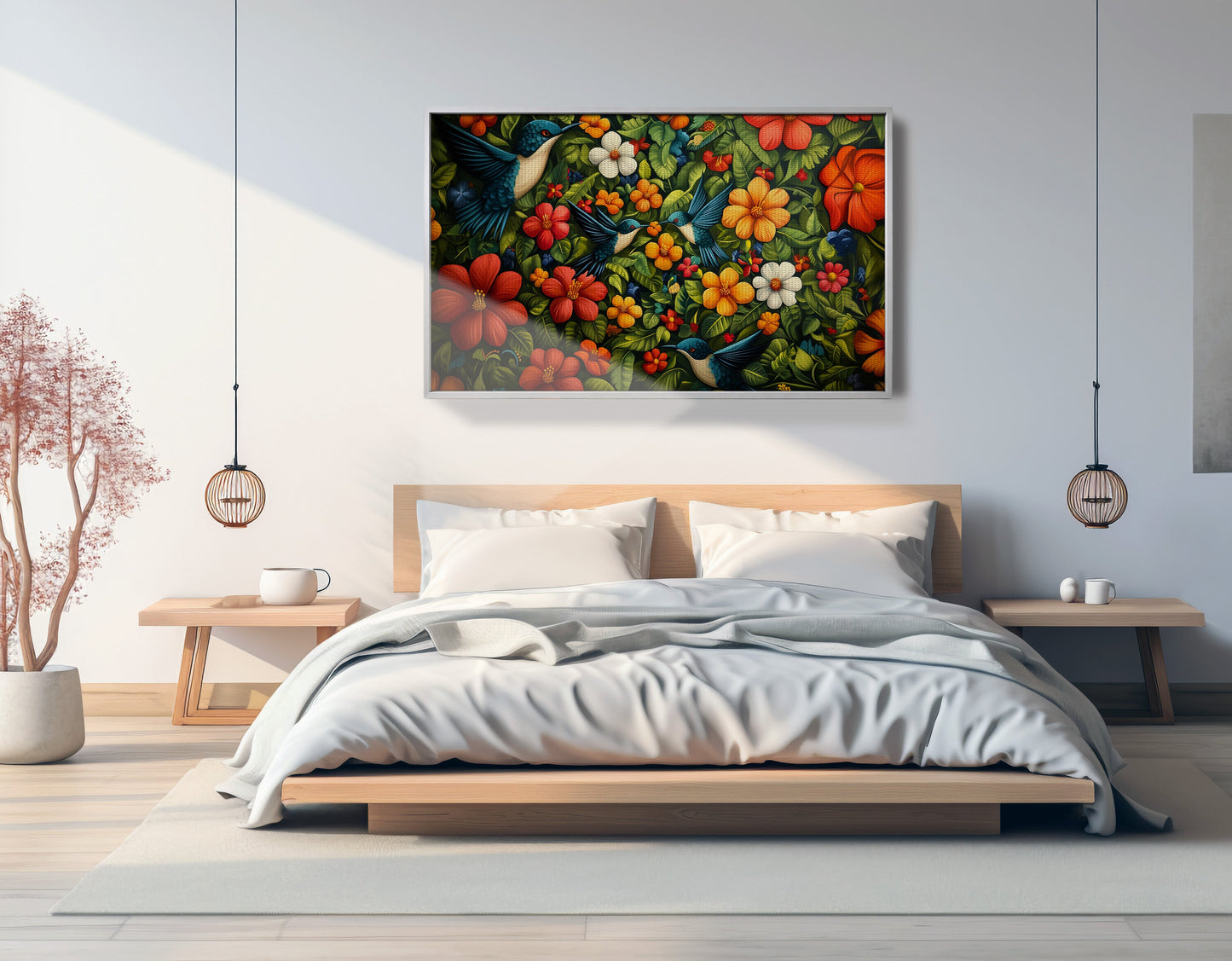 Tropical Flower Bird Black Caribbean wall art view 57