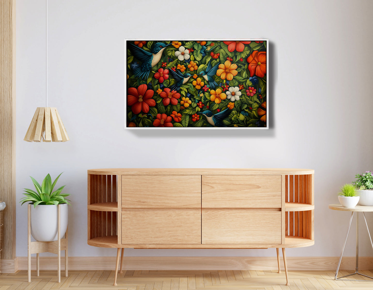 Tropical Flower Bird Black Caribbean wall art view 62