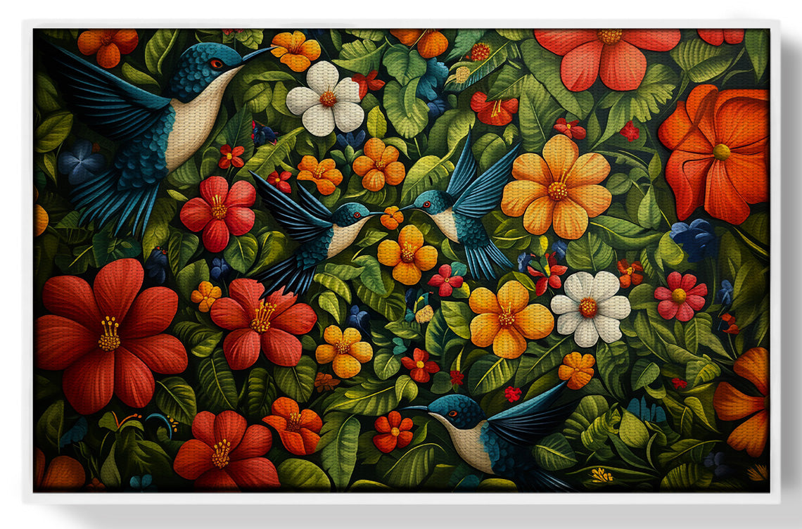 Tropical Flower Bird Black Caribbean wall art view 61