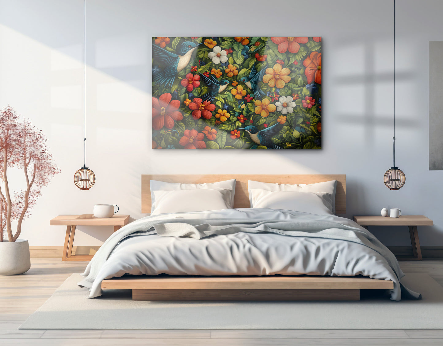 Tropical Flower Bird Black Caribbean wall art view 21