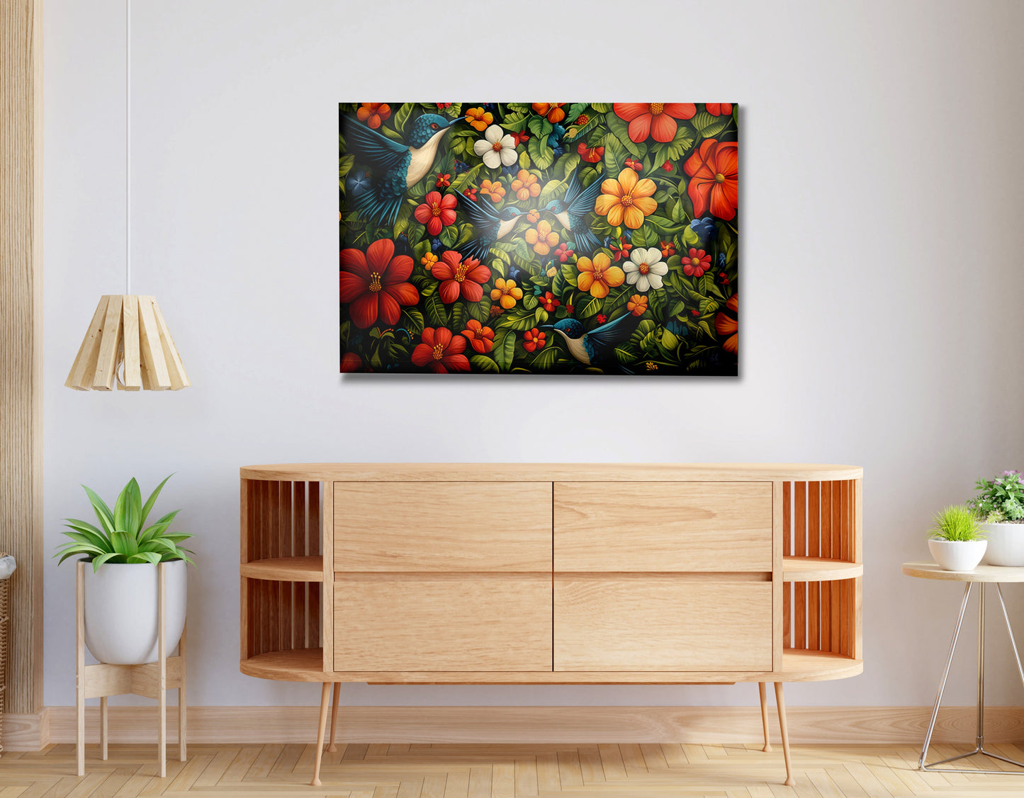 Tropical Flower Bird Black Caribbean wall art view 20