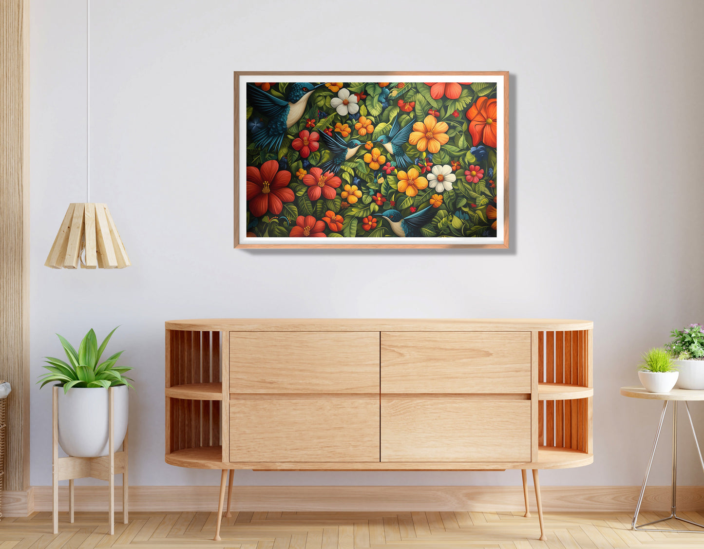 Tropical Flower Bird Black Caribbean wall art view 80