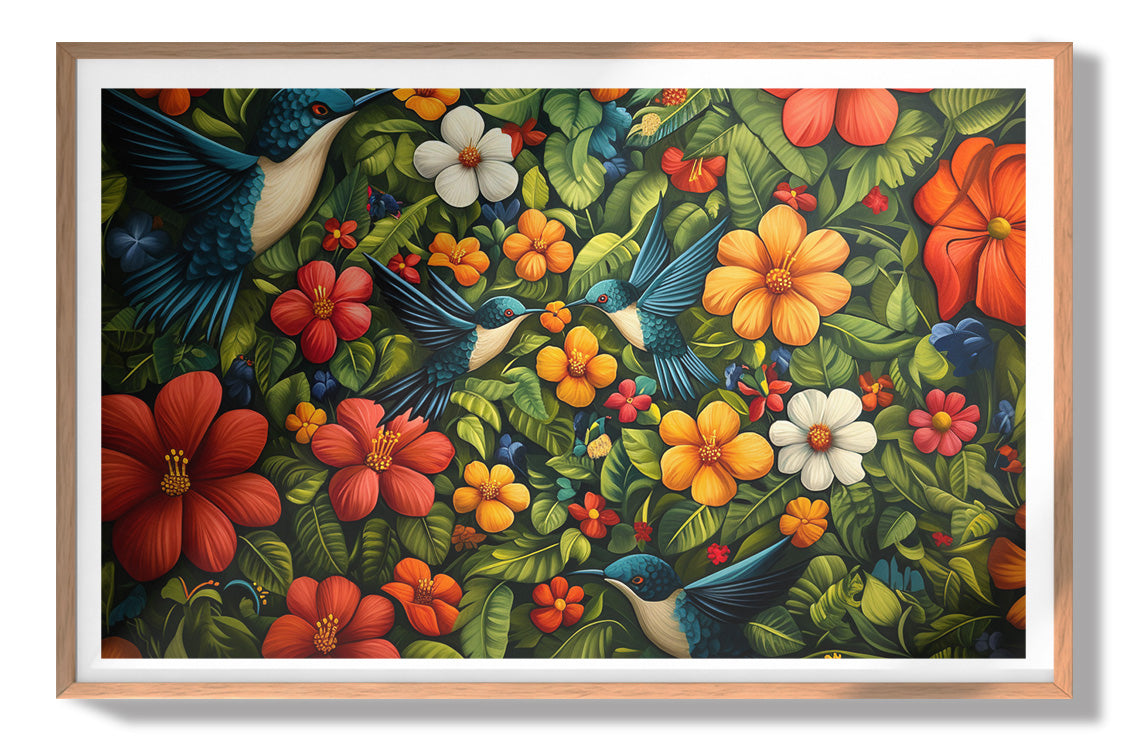 Tropical Flower Bird Black Caribbean wall art view 79