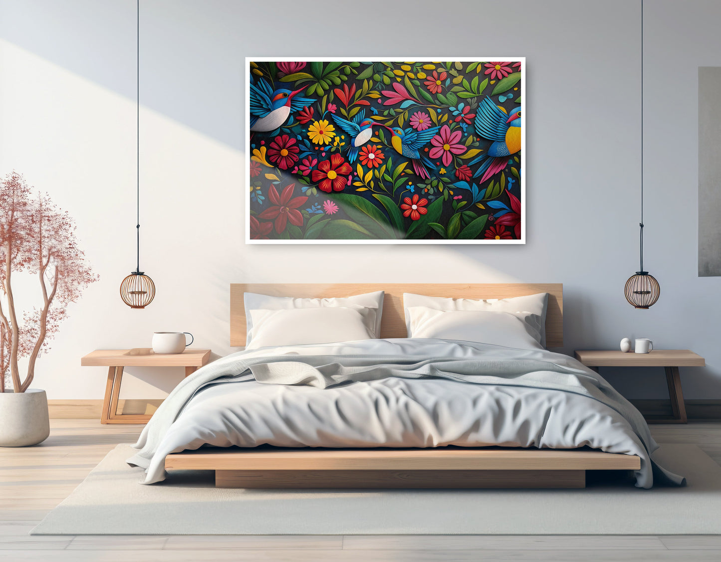 Tropical Bird Floral Caribbean wall art artwork view
