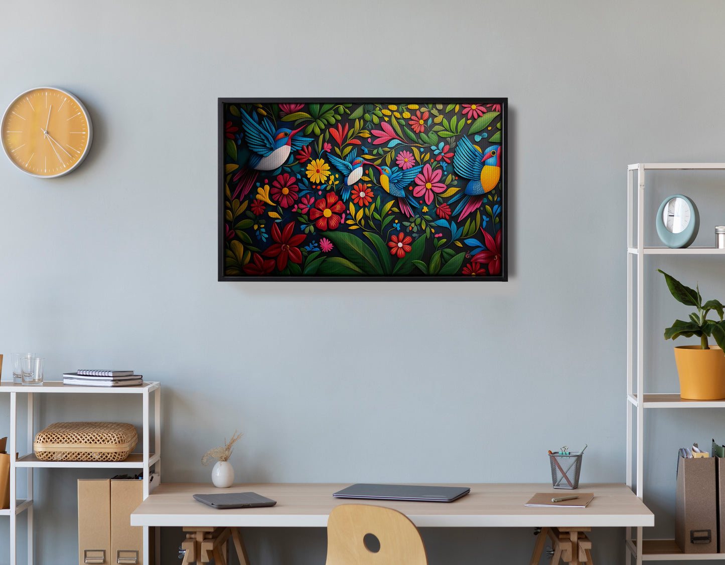 Tropical Bird Floral Caribbean wall art view 30