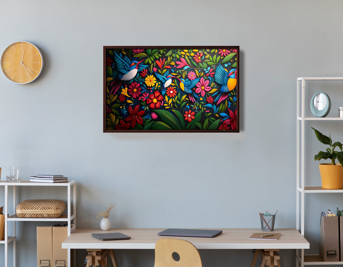 Tropical Bird Floral Caribbean wall art view 36