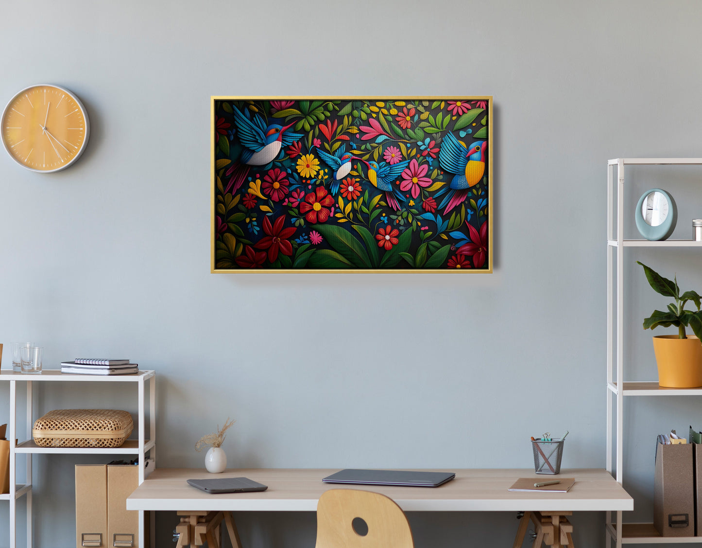 Tropical Bird Floral Caribbean wall art view 42