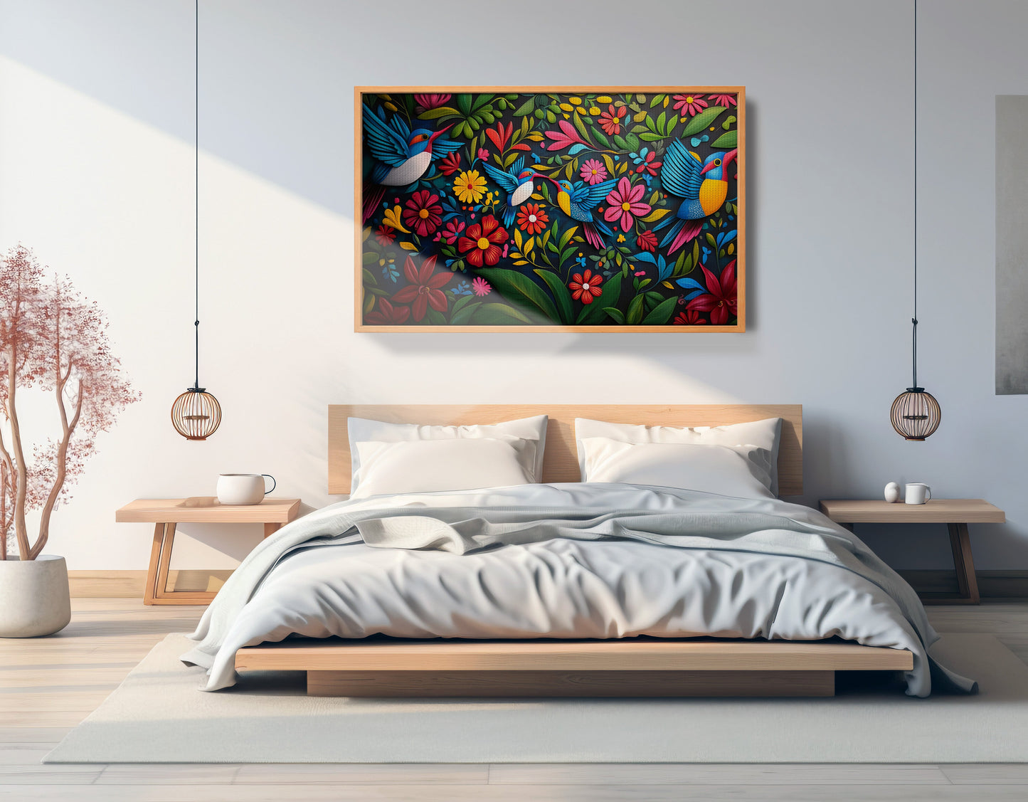 Tropical Bird Floral Caribbean wall art view 45