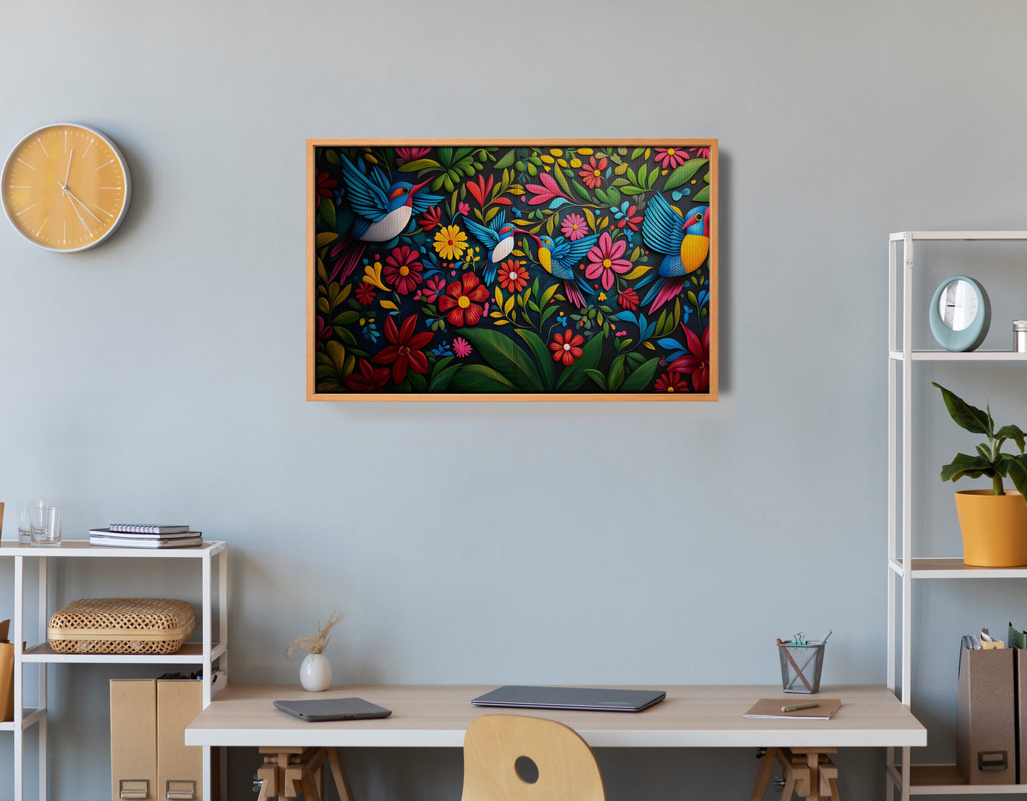 Tropical Bird Floral Caribbean wall art view 48