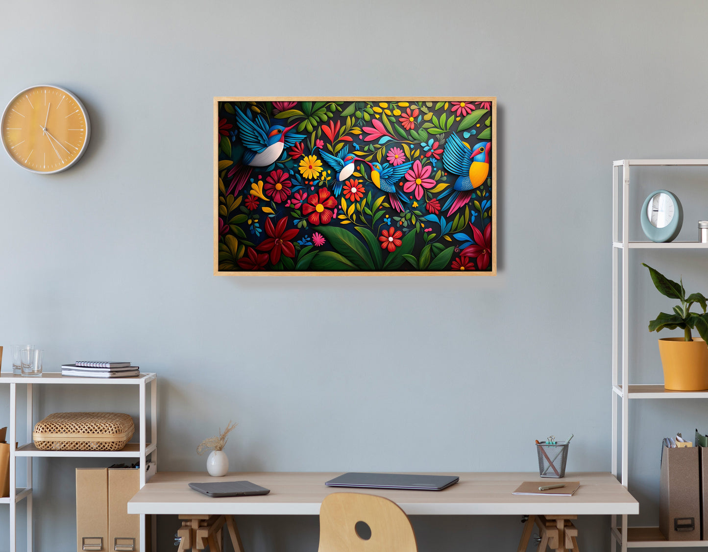 Tropical Bird Floral Caribbean wall art view 54