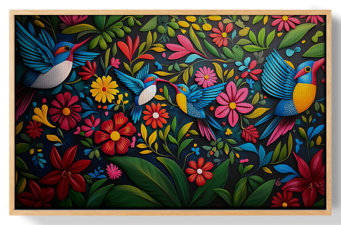 Tropical Bird Floral Caribbean wall art view 49