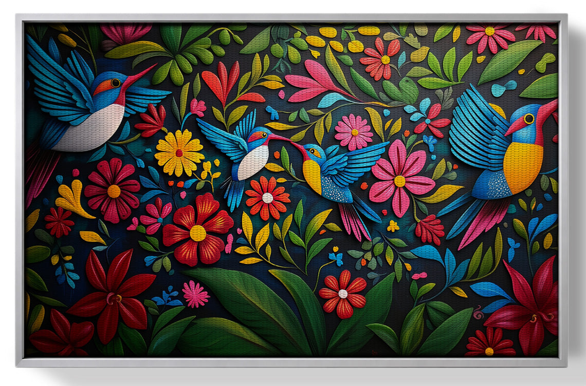 Tropical Bird Floral Caribbean wall art view 55