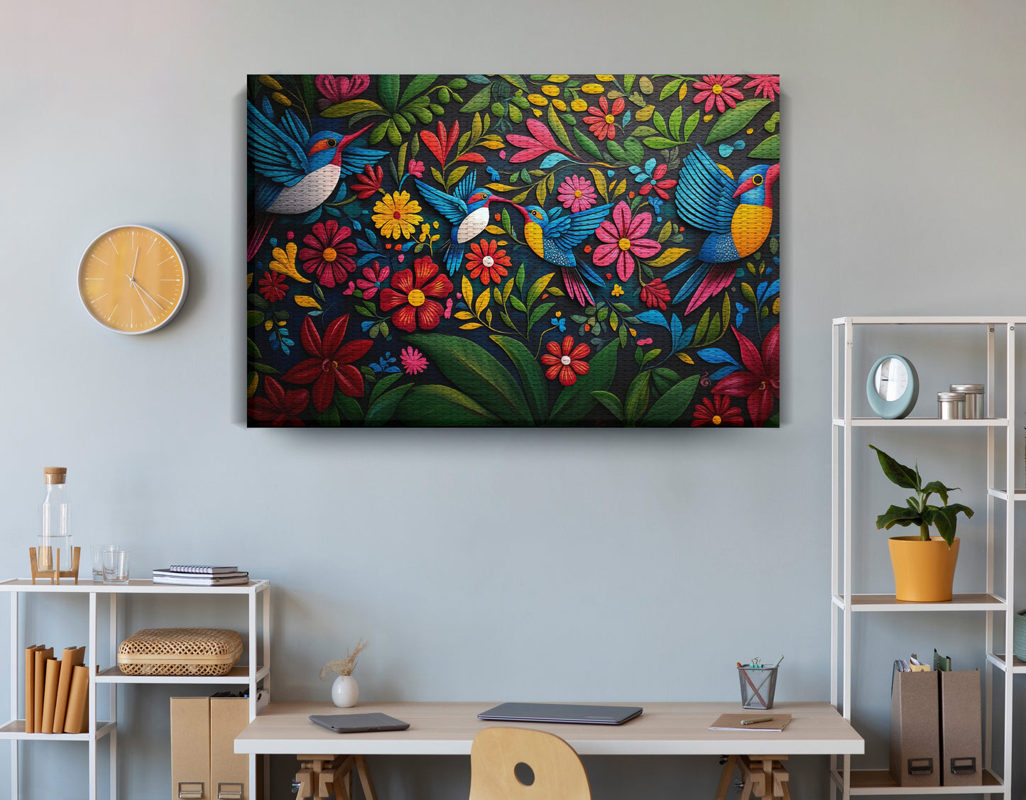 Tropical Bird Floral Caribbean wall art view 18