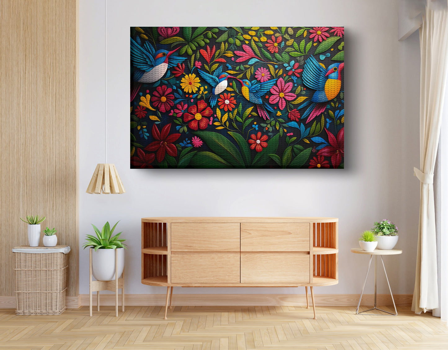 Tropical Bird Floral Caribbean wall art view 14