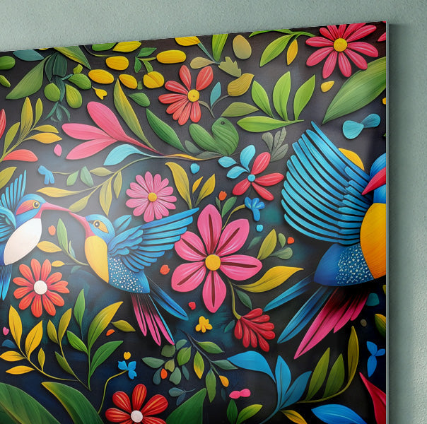 Tropical Bird Floral Caribbean wall art view 22