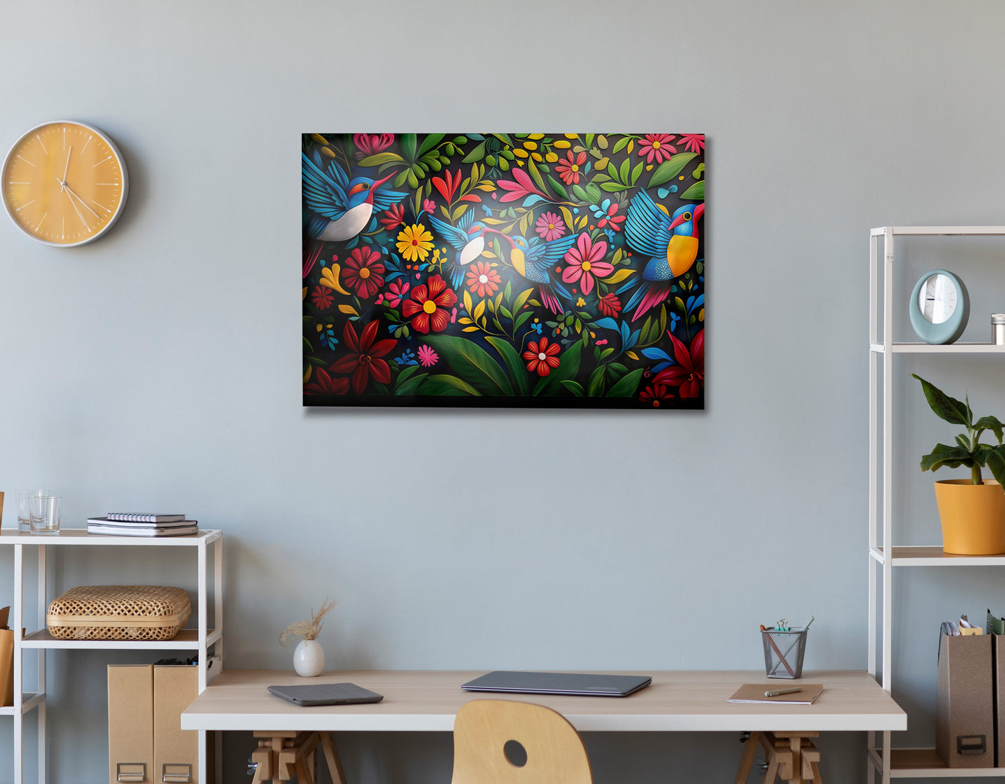 Tropical Bird Floral Caribbean wall art view 24