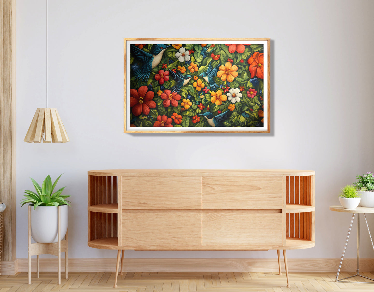 Tropical Flower Bird Black Caribbean wall art view 74