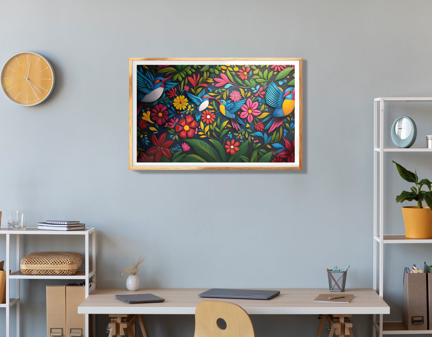 Tropical Bird Floral Caribbean wall art view 78