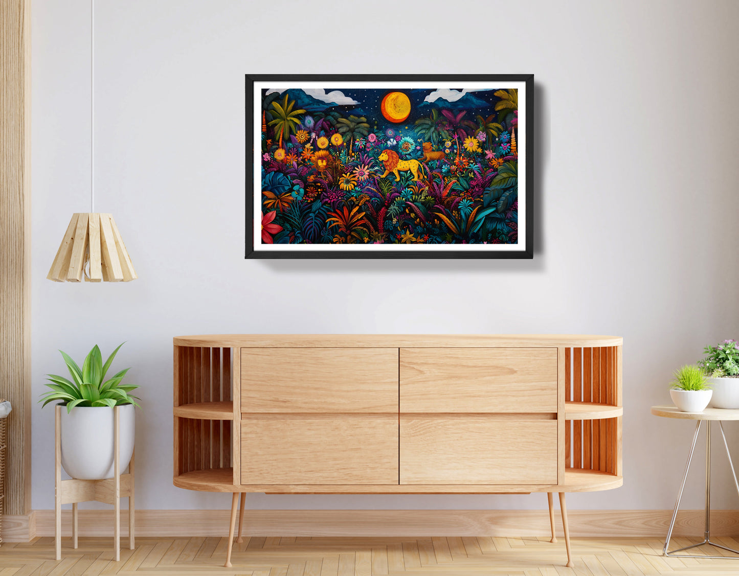 Leopard Jungle Moon Caribbean wall art view 68