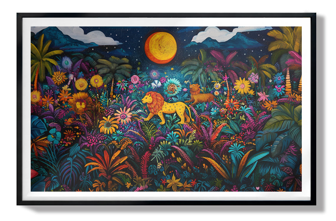 Leopard Jungle Moon Caribbean wall art view 67
