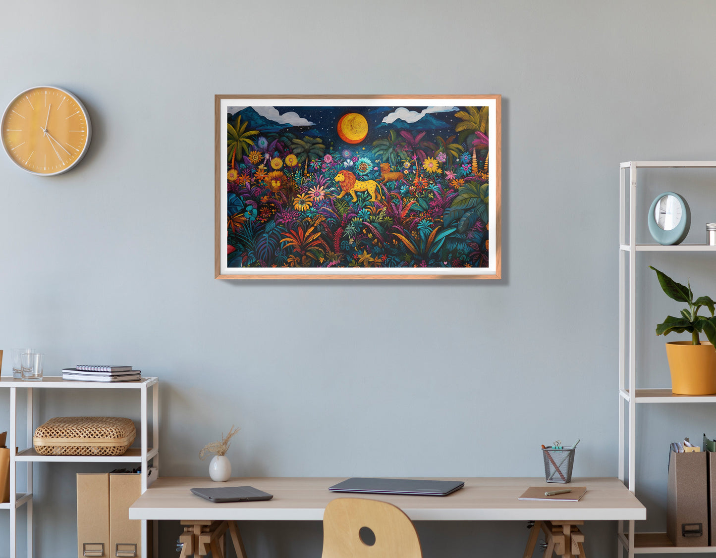 Leopard Jungle Moon Caribbean wall art view 84