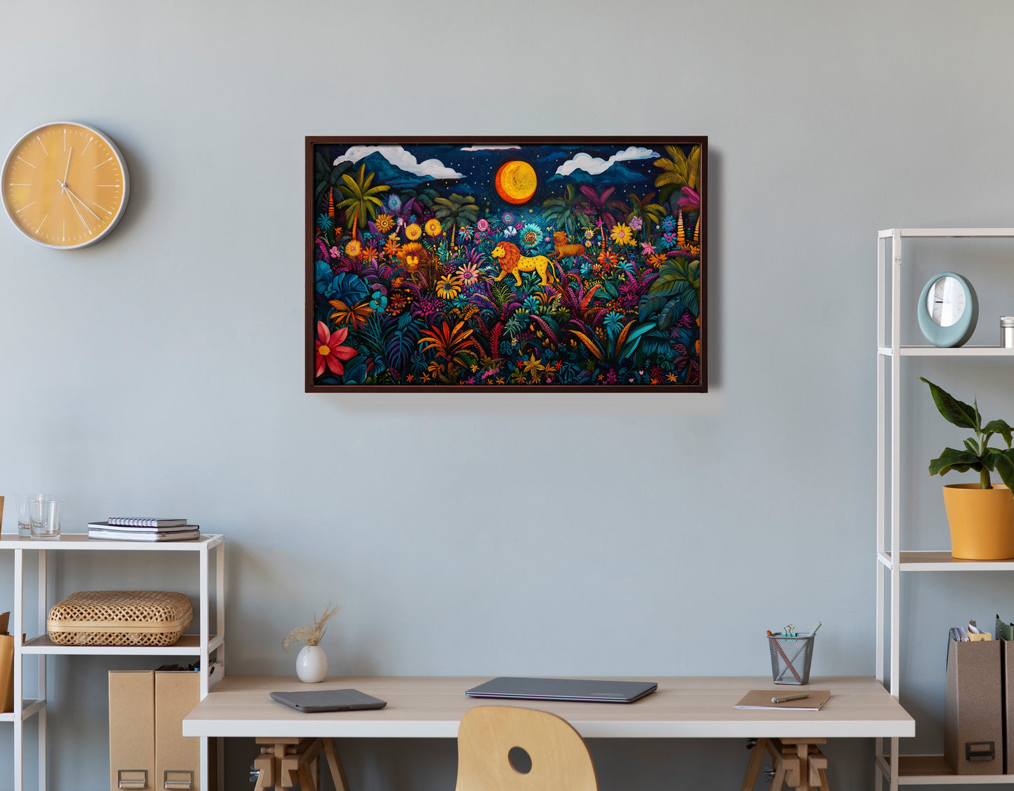 Leopard Jungle Moon Caribbean wall art view 36