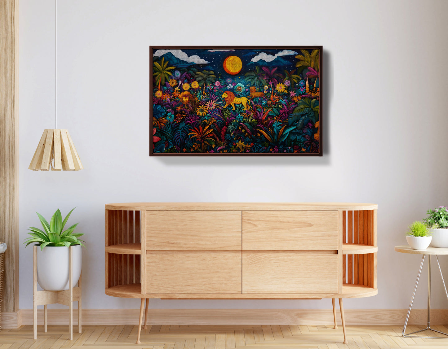 Leopard Jungle Moon Caribbean wall art view 32