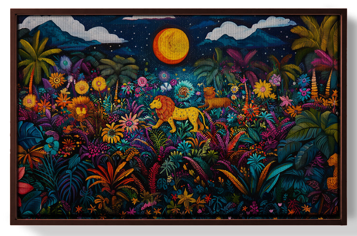 Leopard Jungle Moon Caribbean wall art view 31