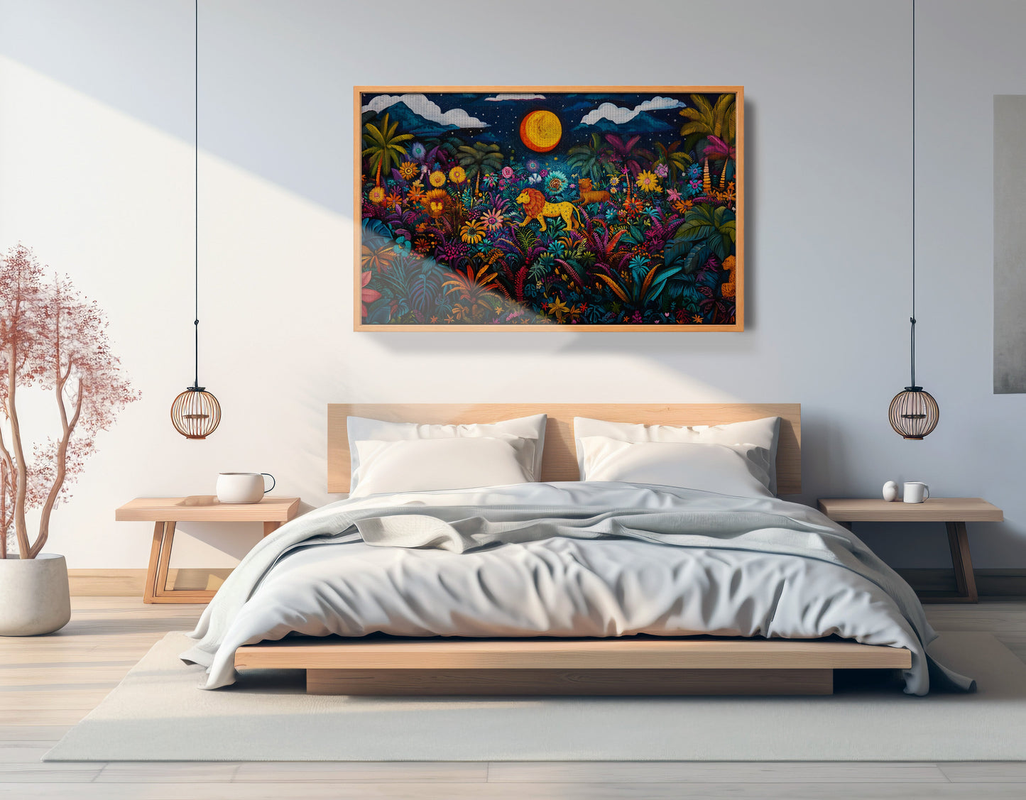 Leopard Jungle Moon Caribbean wall art view 45