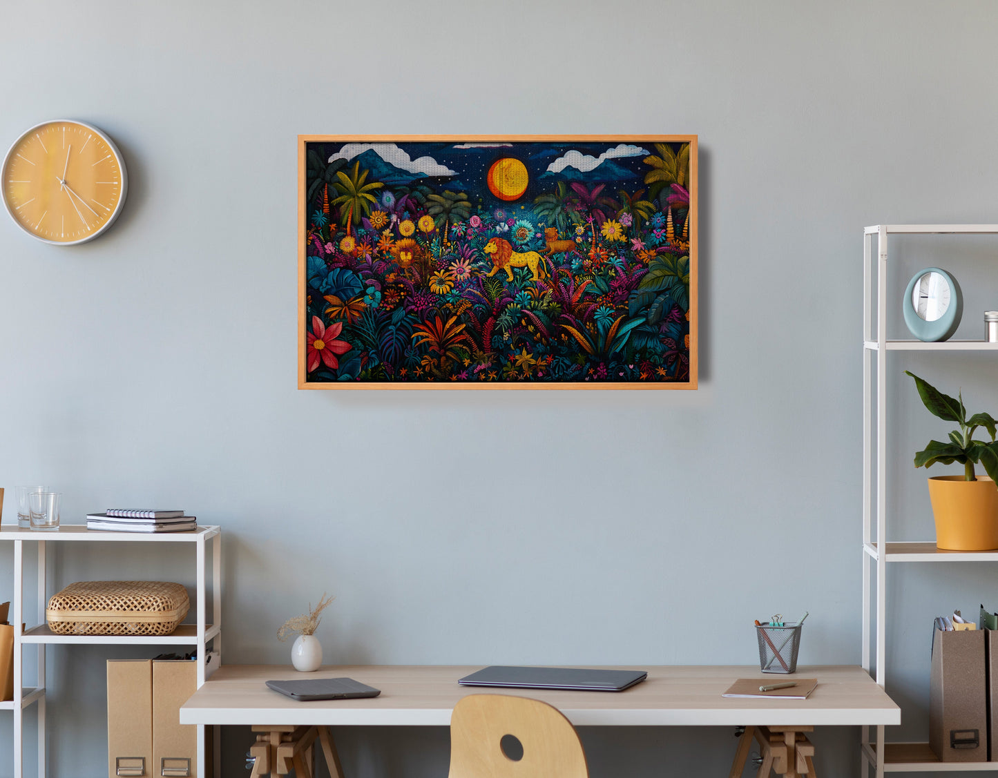 Leopard Jungle Moon Caribbean wall art view 48
