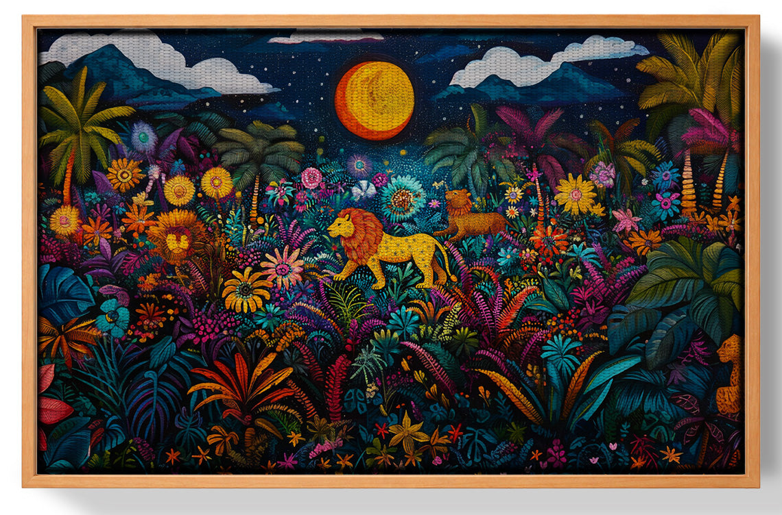 Leopard Jungle Moon Caribbean wall art view 43