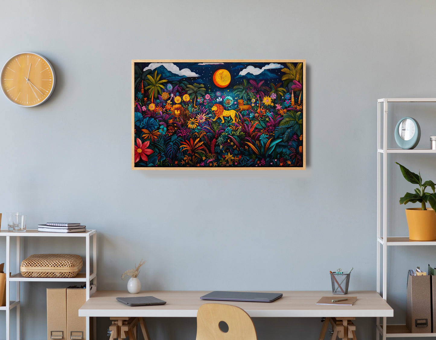 Leopard Jungle Moon Caribbean wall art view 54