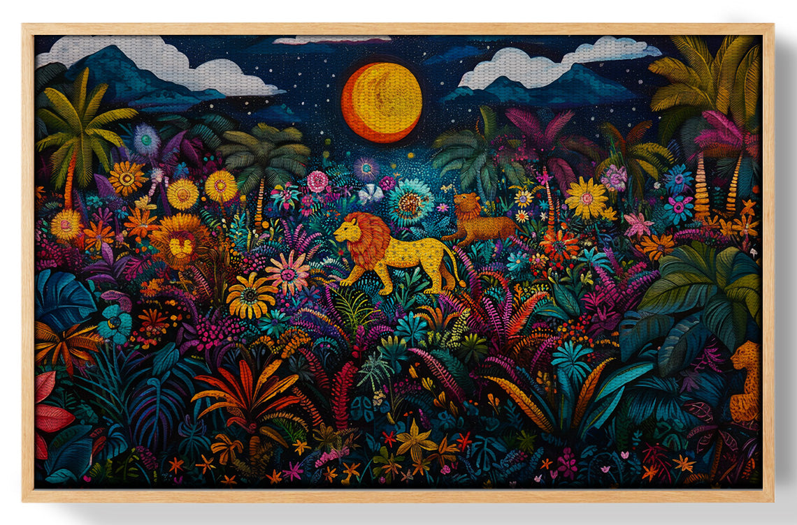 Leopard Jungle Moon Caribbean wall art view 49