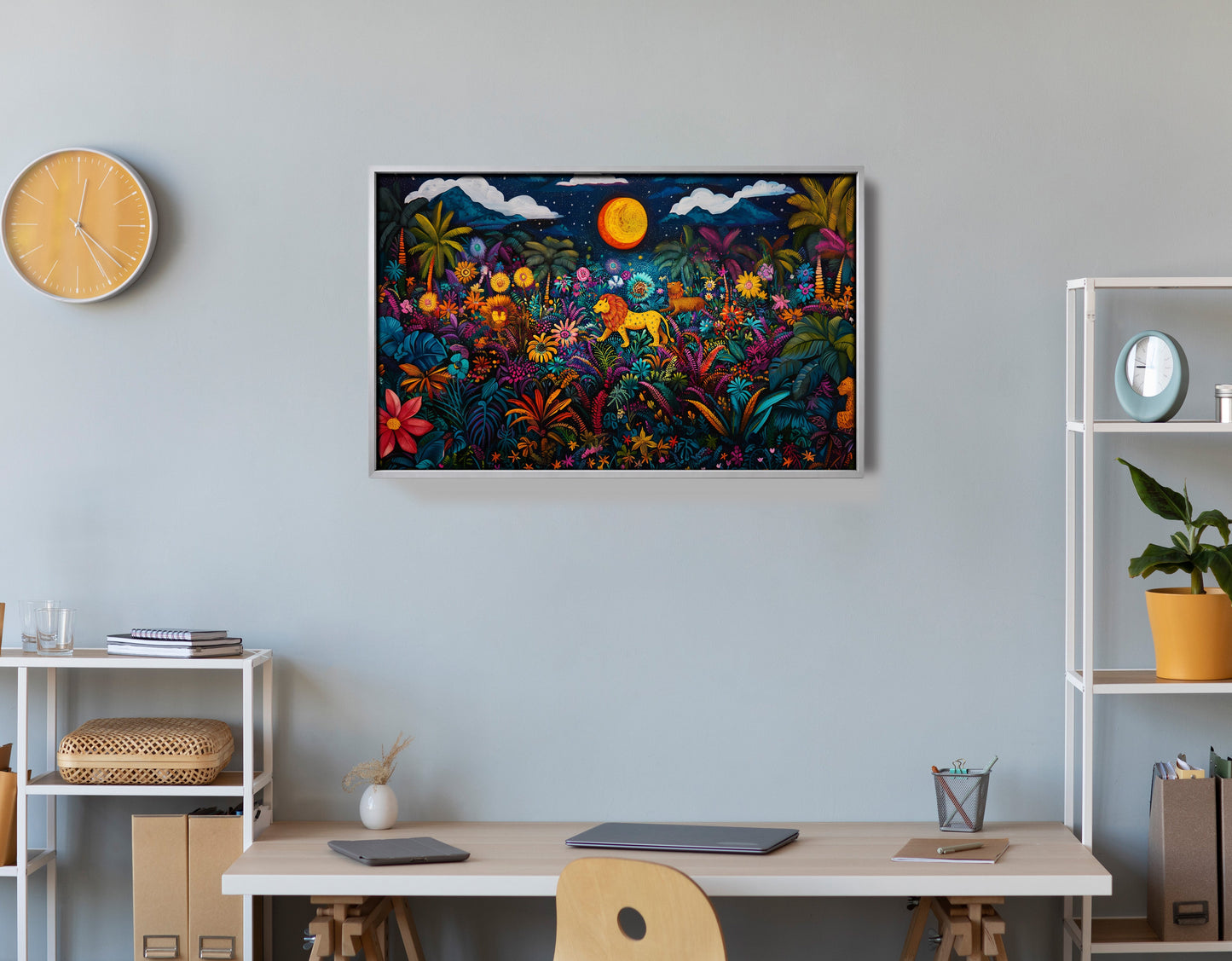 Leopard Jungle Moon Caribbean wall art view 60