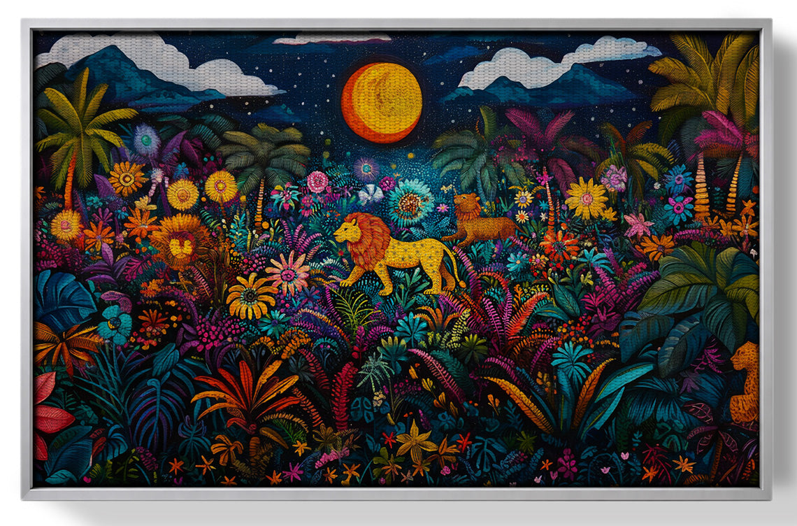 Leopard Jungle Moon Caribbean wall art view 55