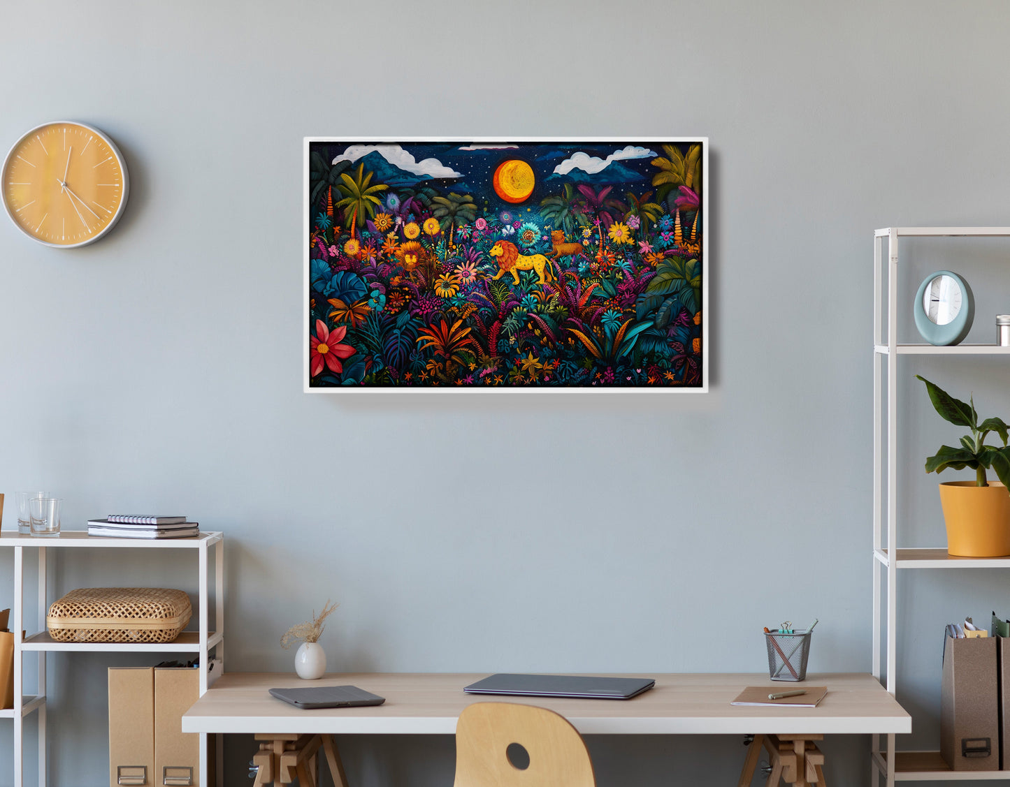 Leopard Jungle Moon Caribbean wall art view 66