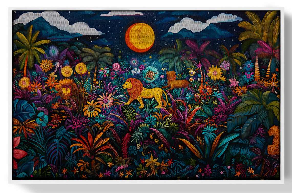 Leopard Jungle Moon Caribbean wall art view 61