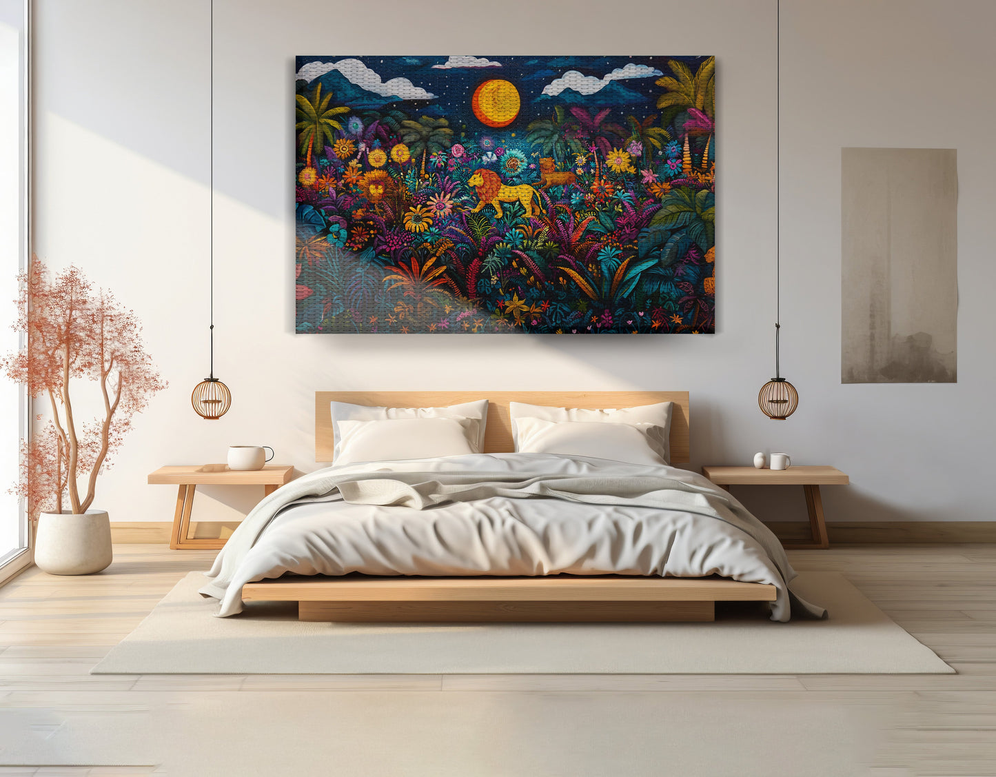 Leopard Jungle Moon Caribbean wall art view 15
