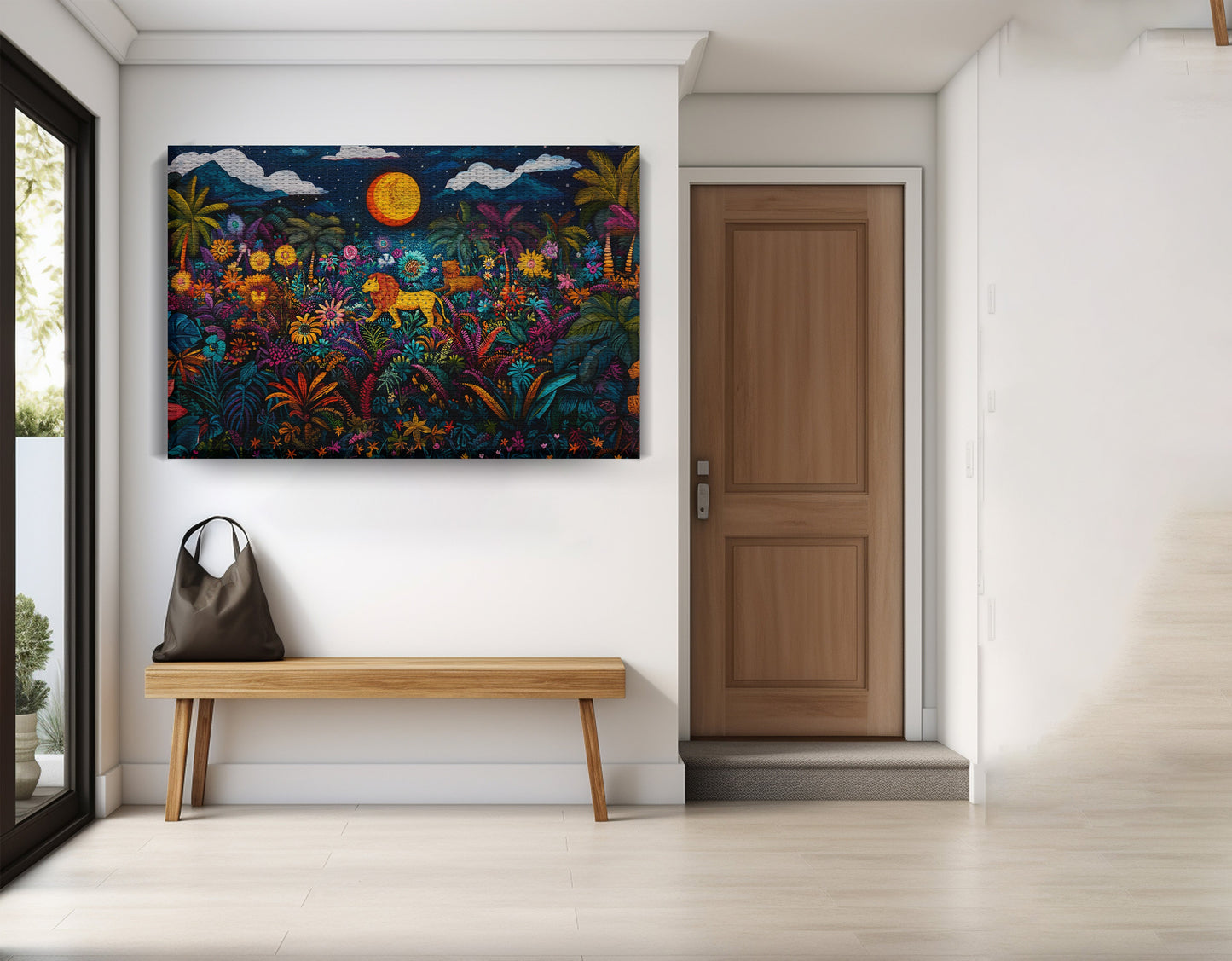 Leopard Jungle Moon Caribbean wall art view 17