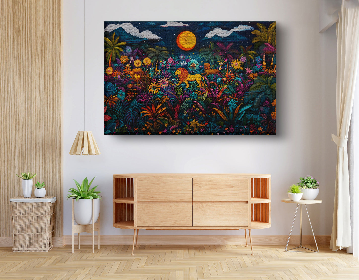 Leopard Jungle Moon Caribbean wall art view 14