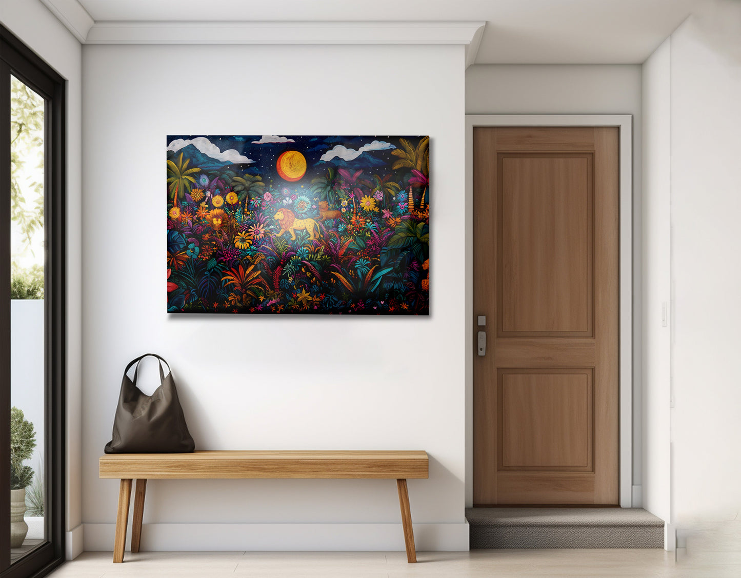 Leopard Jungle Moon Caribbean wall art view 23