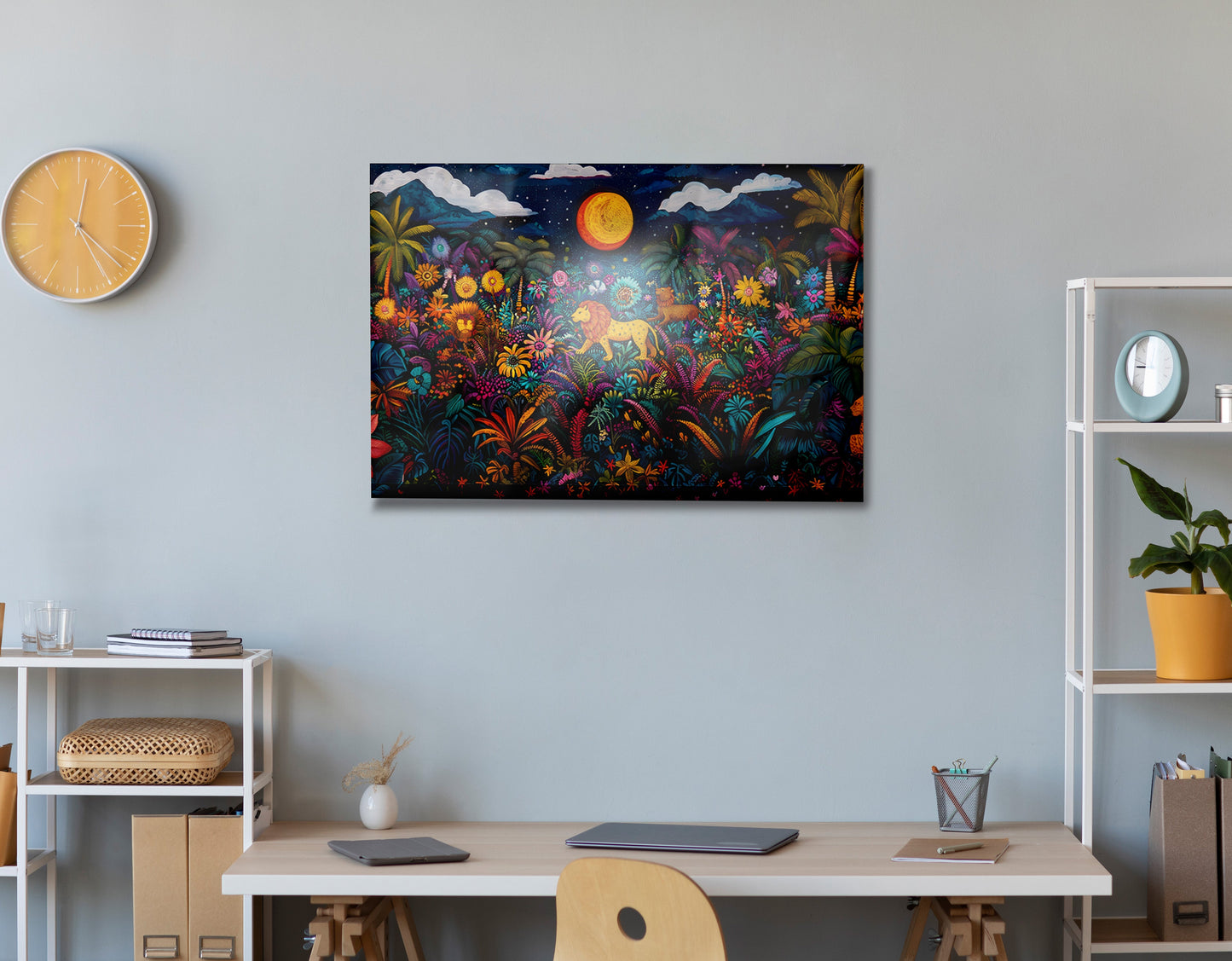 Leopard Jungle Moon Caribbean wall art view 24