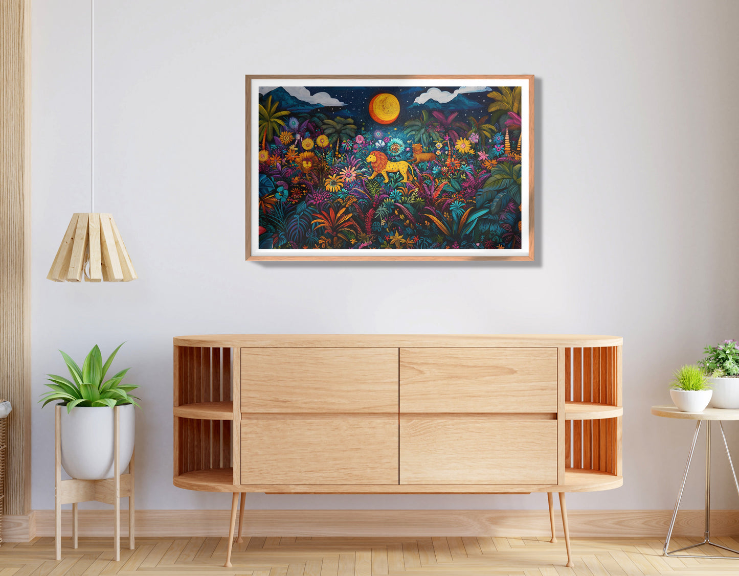 Leopard Jungle Moon Caribbean wall art view 80