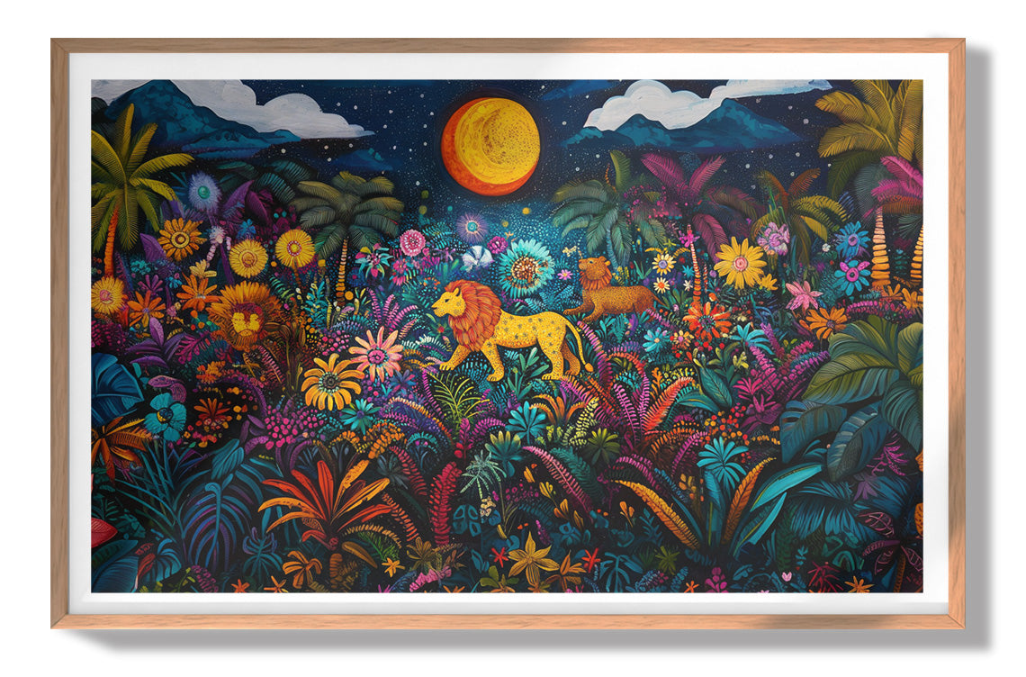 Leopard Jungle Moon Caribbean wall art view 79
